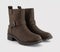 Womens EARTHADDICT Iris Buckle Detail Ankle Boot Brown