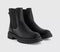 Womens EARTHADDICT Clover Chunky Chelsea Boots Black