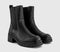 Womens EARTHADDICT Violet Platform Elastic Boots Black