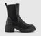 Womens EARTHADDICT Violet Platform Elastic Boots Black