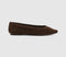 Womens OFFICE Fairies Leather Ballet Pumps Brown Suede
