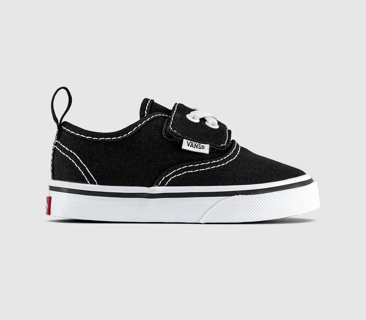 Kids Vans Authentic Elastic V Toddler Trainers Black