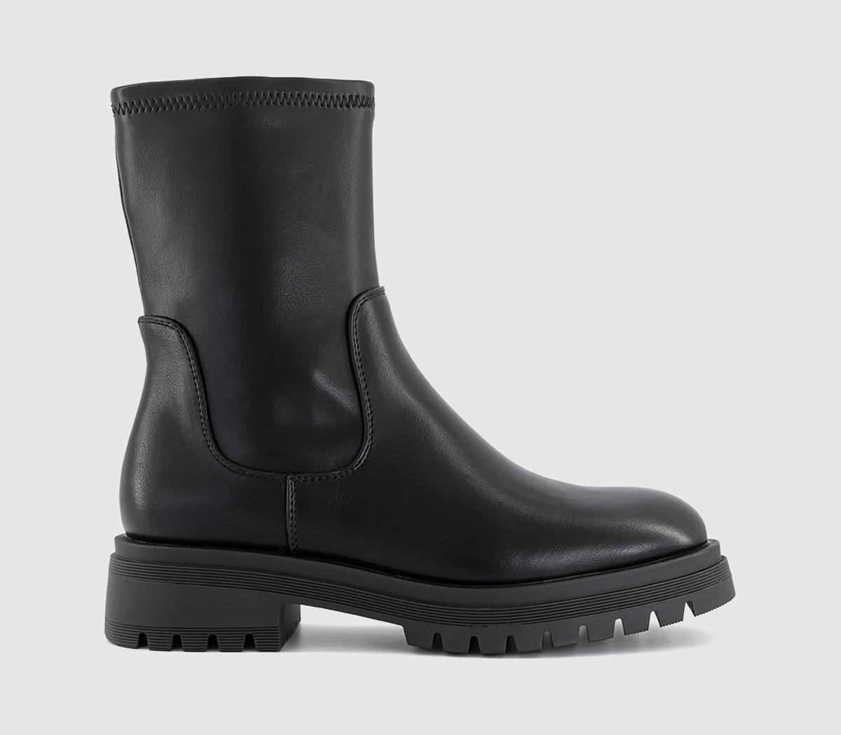 Womens OFFICE Acer Stretch Ankle Boots Black - OFFCUTS SHOES by OFFICE