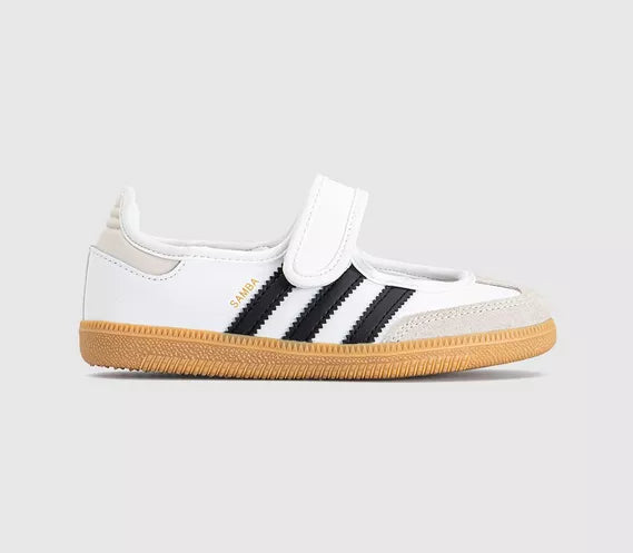 Kids adidas Samba Jane Youth Trainers White Black