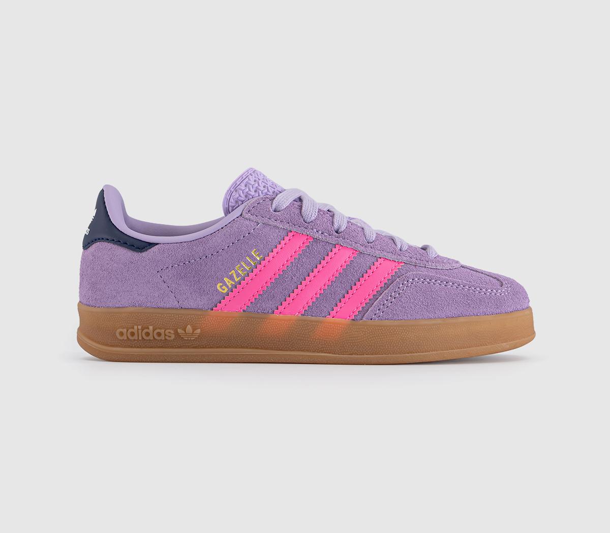 Kids adidas Gazelle Indoor Kids Trainers Powder Plum Lucid Pink