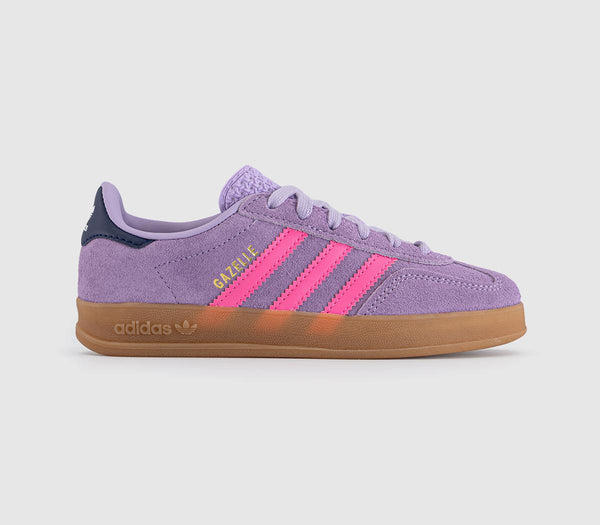 Kids adidas Gazelle Indoor Kids Trainers Powder Plum Lucid Pink