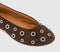 Womens OFFICE Forever Rivet Hardware Ballerina Shoes Brown