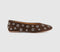 Womens OFFICE Forever Rivet Hardware Ballerina Shoes Brown