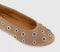 Womens OFFICE Forever Rivet Hardware Ballerina Shoes Beige