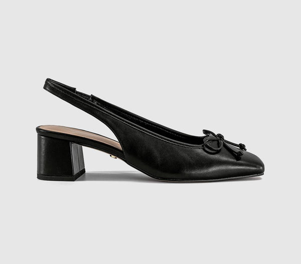 Womens OFFICE Monet Slingback Heeled Ballet Pumps Black