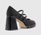 Womens OFFICE Haisley Platform Mary Jane Heels Black Patent