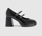 Womens OFFICE Haisley Platform Mary Jane Heels Black Patent