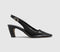 Womens OFFICE Monaco Chisel Toe Slingback Court Heels Black