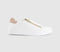 OFFICE Tonic Zip Detail Lace Up Trainers White