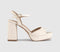 Womens OFFICE Helix Two Part Platform Heeled Sandals Off White