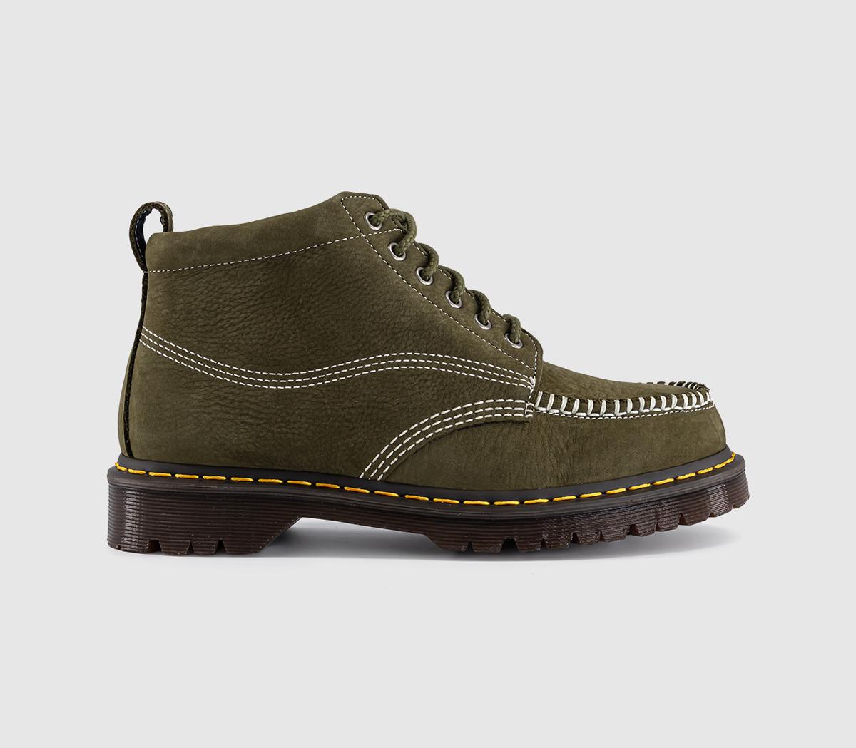 Mens Dr. Martens Lowell Chukka Men's Boots Olive Nubuck