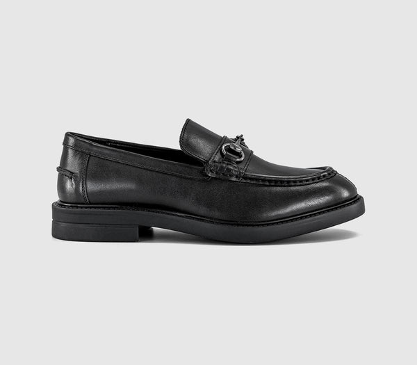 Mens OFFICE Mayfeild Chunky Snaffle Loafers Black Leather