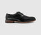 Mens OFFICE Marco Plain Toe Derby Shoes Black Leather