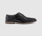 Mens OFFICE Malcolm Toe Cap Oxford Shoes Black Leather