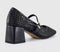 Womens OFFICE Mara Basket Weave Heeled Mary Janes Black