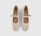 Womens OFFICE Mara Basket Weave Heeled Mary Janes Off White