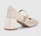 Womens OFFICE Mara Basket Weave Heeled Mary Janes Off White