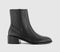 Womens OFFICE Arrow Covered Gusset Ankle Boots Black Leather
