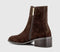 Womens OFFICE Arrow Covered Gusset Ankle Boots Brown Suede