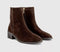 Womens OFFICE Arrow Covered Gusset Ankle Boots Brown Suede