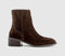 Womens OFFICE Arrow Covered Gusset Ankle Boots Brown Suede