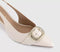 Womens OFFICE Maeva Buckle Trim Slingback Heels Off White