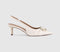 Womens OFFICE Maeva Buckle Trim Slingback Heels Off White