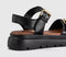 Womens OFFICE Sage Buckle Detail Platform Sandals Black