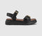 Womens OFFICE Sage Buckle Detail Platform Sandals Black