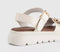 Womens OFFICE Sage Buckle Detail Platform Sandals White