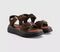 Womens OFFICE Sage Buckle Detail Platform Sandals Brown Suede