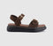 Womens OFFICE Sage Buckle Detail Platform Sandals Brown Suede