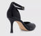 Womens OFFICE Harlequin Peep Toe Heeled Sandals Black