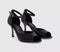 Womens OFFICE Harlequin Peep Toe Heeled Sandals Black