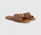 Womens OFFICE Salerno Trim Detail Sliders Tan Leather