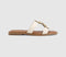 Womens OFFICE Santana Belt Detail Sliders Off White