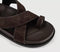 Womens OFFICE Simone Toe Loop Ankle Strap Footbed Sandals Brown Suede