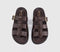 Womens OFFICE Shanty Fisherman Footbed Sliders Brown