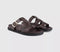 Womens OFFICE Shanty Fisherman Footbed Sliders Brown