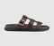 Womens OFFICE Shanty Fisherman Footbed Sliders Brown