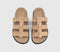 Womens OFFICE Shanty Fisherman Footbed Sliders Taupe