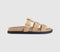 Womens OFFICE Shanty Fisherman Footbed Sliders Taupe