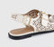 Womens OFFICE Sienna Laser Cut Buckle Detail Sandals Off White