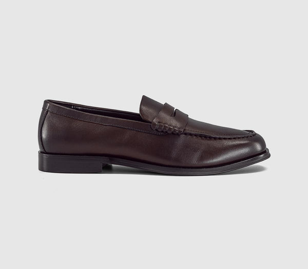 Mens OFFICE Matisse Loafers Brown Leather