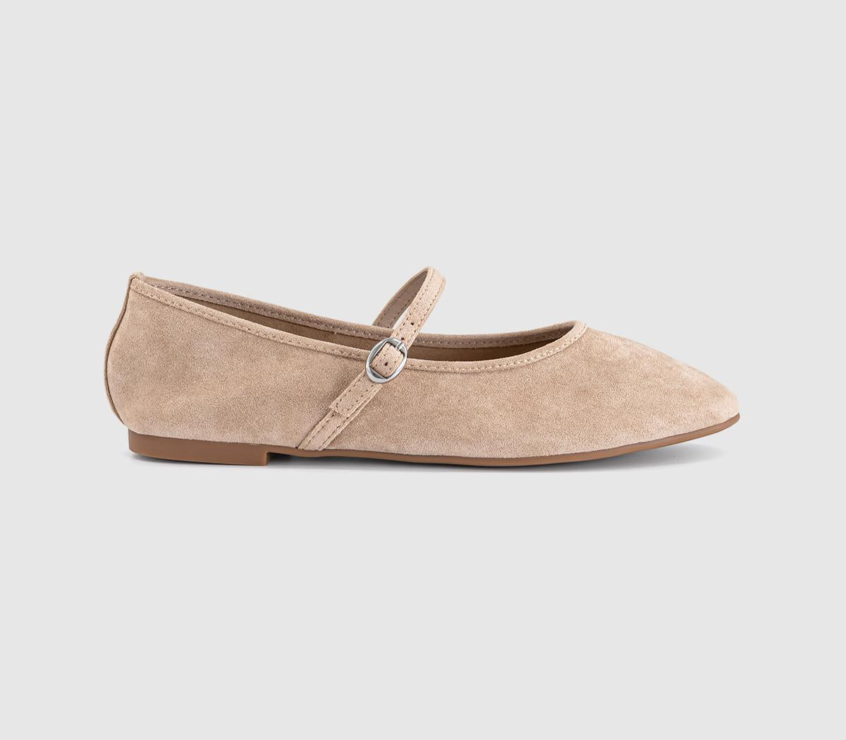 Womens OFFICE Fifi Single Strap Mary Jane Ballet Pumps Beige
